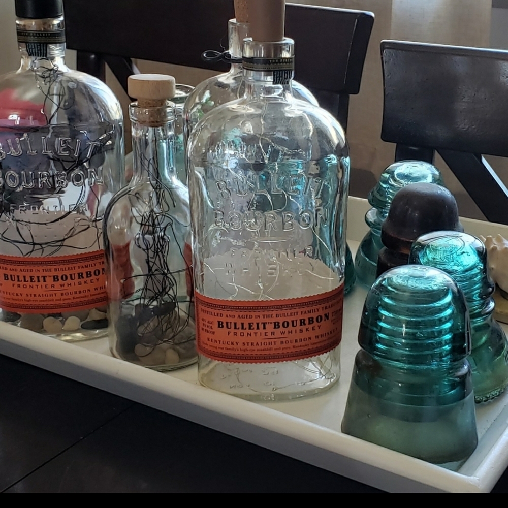 Bulleit Bourbon Liquor Bottle Lights/Luminaries